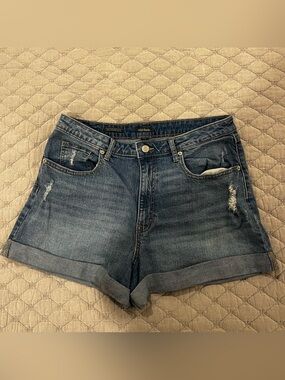 wild fable Blue Denim Rolled-Hem Women’s Jean Shorts
